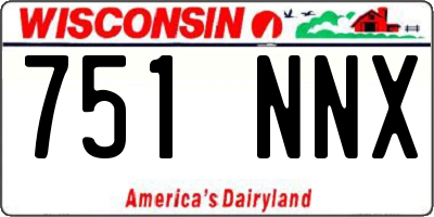 WI license plate 751NNX
