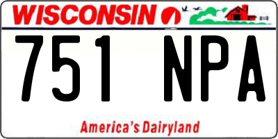 WI license plate 751NPA