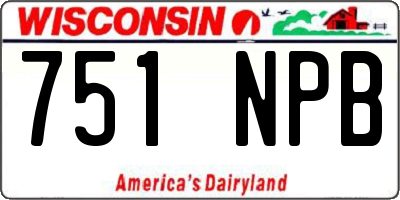 WI license plate 751NPB