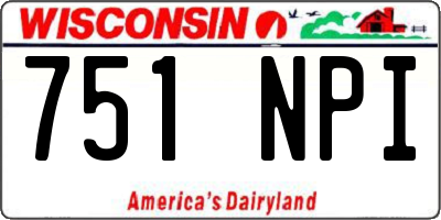 WI license plate 751NPI