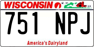 WI license plate 751NPJ