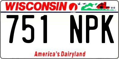 WI license plate 751NPK