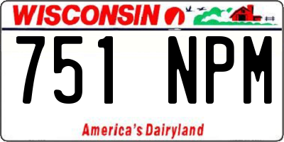 WI license plate 751NPM