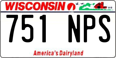 WI license plate 751NPS