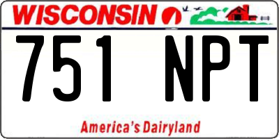 WI license plate 751NPT
