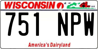 WI license plate 751NPW