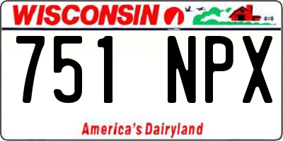 WI license plate 751NPX
