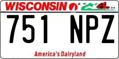 WI license plate 751NPZ