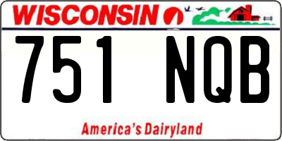 WI license plate 751NQB