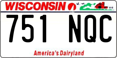 WI license plate 751NQC