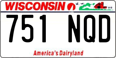 WI license plate 751NQD