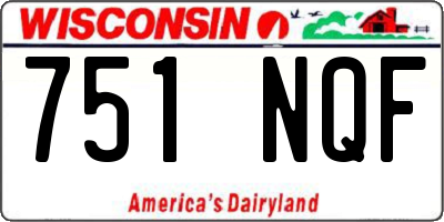 WI license plate 751NQF