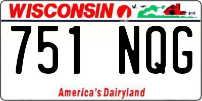 WI license plate 751NQG