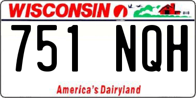 WI license plate 751NQH
