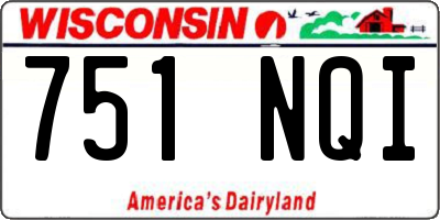 WI license plate 751NQI