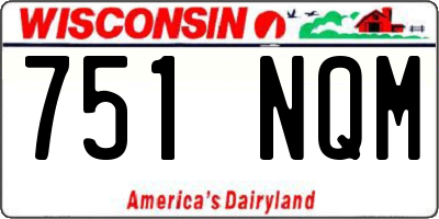 WI license plate 751NQM