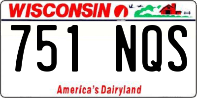 WI license plate 751NQS