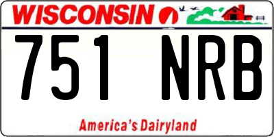 WI license plate 751NRB
