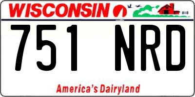 WI license plate 751NRD