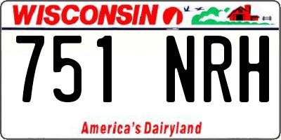 WI license plate 751NRH