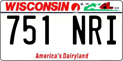 WI license plate 751NRI