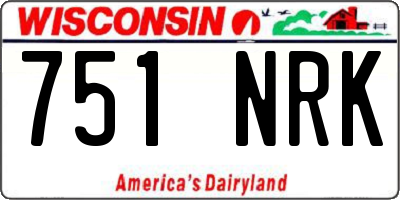 WI license plate 751NRK