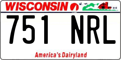 WI license plate 751NRL