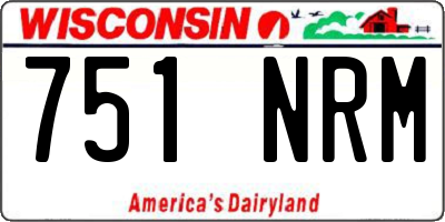WI license plate 751NRM