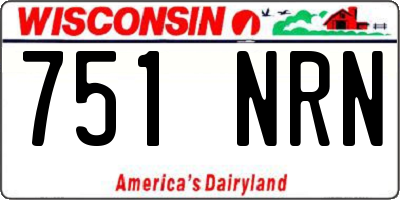 WI license plate 751NRN