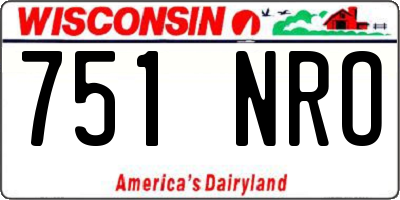 WI license plate 751NRO