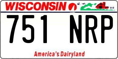 WI license plate 751NRP