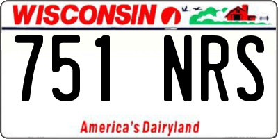 WI license plate 751NRS