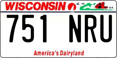 WI license plate 751NRU