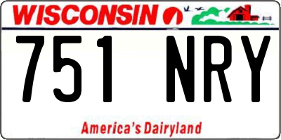 WI license plate 751NRY