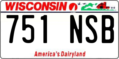 WI license plate 751NSB