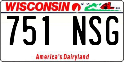 WI license plate 751NSG
