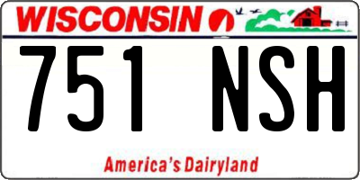 WI license plate 751NSH