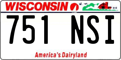 WI license plate 751NSI