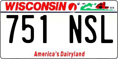 WI license plate 751NSL