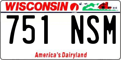WI license plate 751NSM