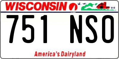 WI license plate 751NSO
