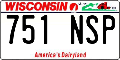 WI license plate 751NSP
