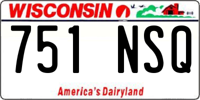 WI license plate 751NSQ