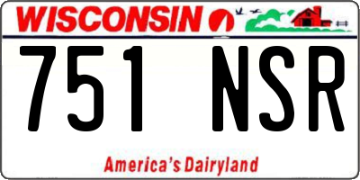 WI license plate 751NSR