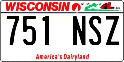 WI license plate 751NSZ