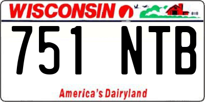 WI license plate 751NTB