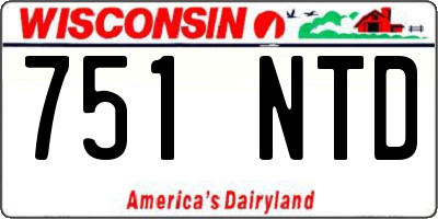 WI license plate 751NTD