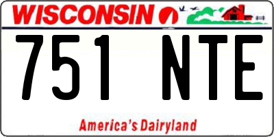 WI license plate 751NTE