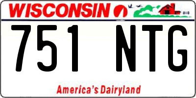 WI license plate 751NTG