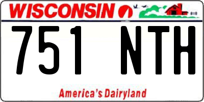 WI license plate 751NTH